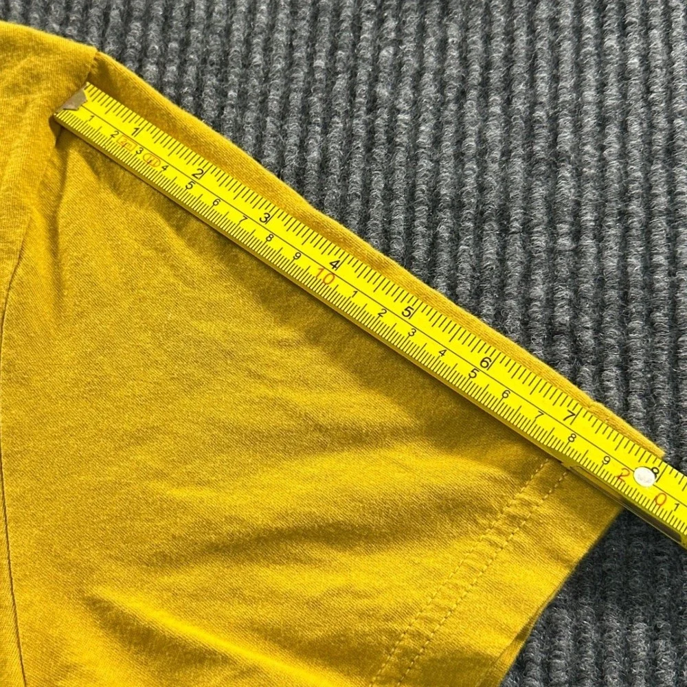 Bella Canvas Houston Texas Graphic Tee Shirt M Mustard Yellow Leopard Rodeo Crew